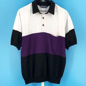 90s color block banded waist polo shirt 1990s vintage